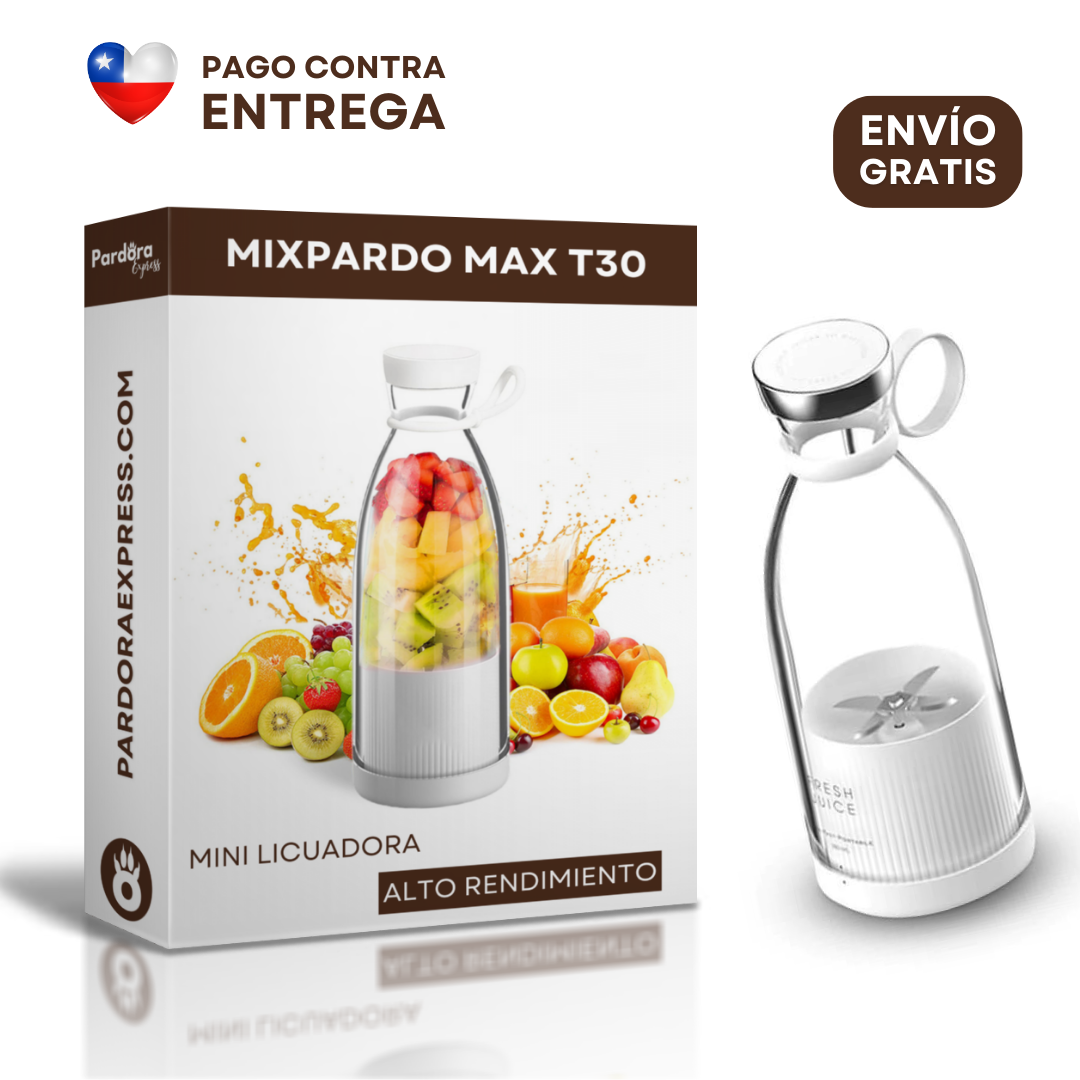 MixPardo Max T30™ | Botella Licuadora Potente y Silenciosa + Cargador de Regalo